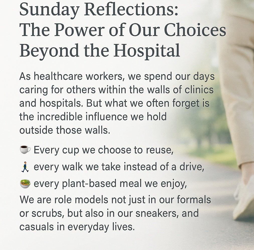 HealthSustain's tweet image. Healthcare force has an outsized influence even beyond hospitals...
As many enjoy Sunday break, let's leverage that influence bring more sustainability in day to day conversation