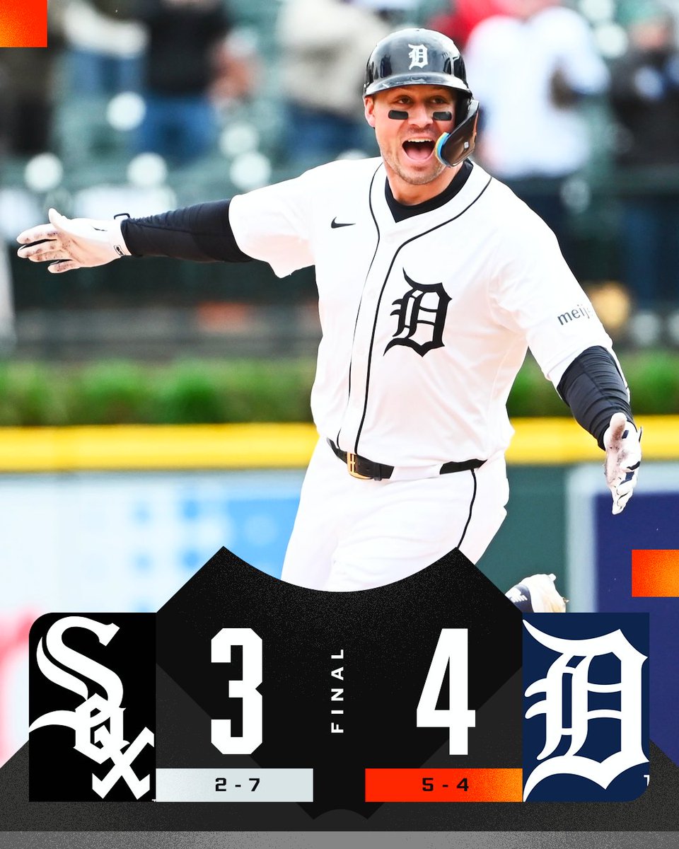 MLB's tweet photo. The @Tigers complete the sweep with a walk-off win. https://t.co/lipDdmimxD