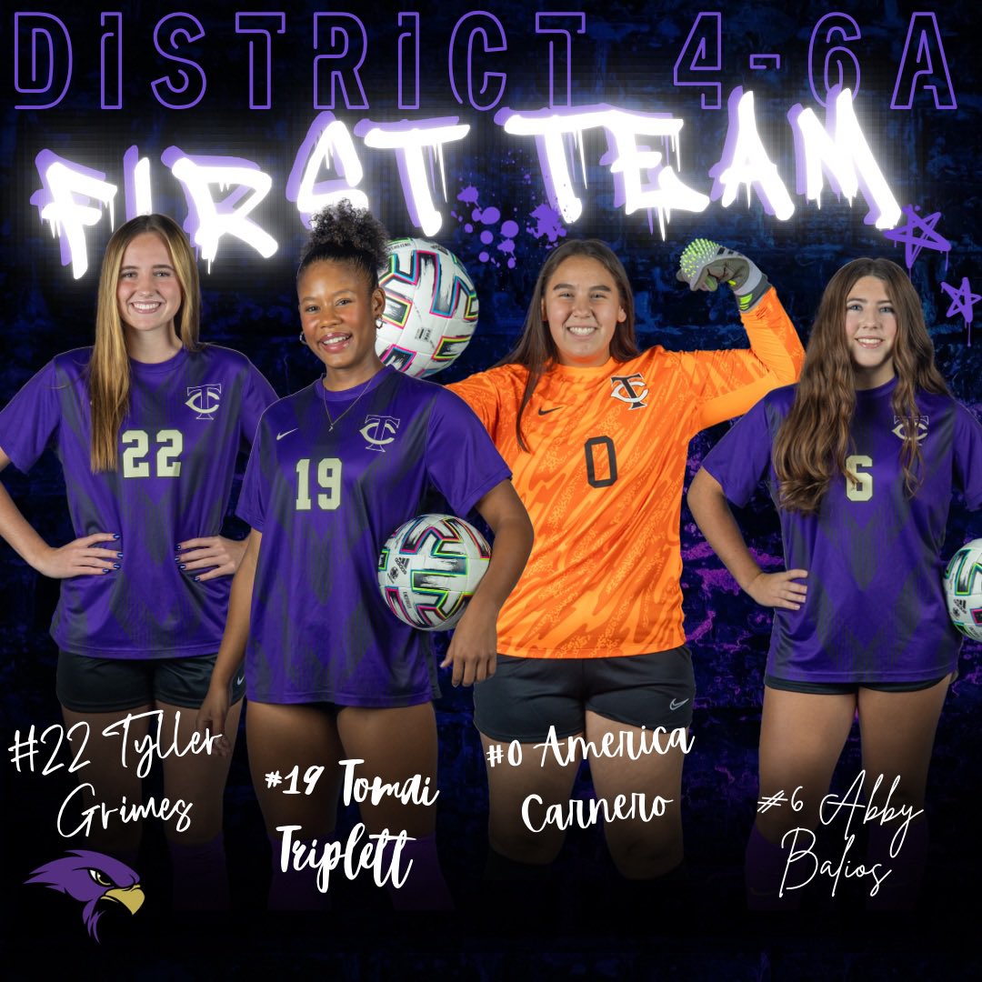 TCHS_WSOCCER's tweet image. Our 4-6a District 1st Team! We are so so proud of you and all the hard work you put in this season!!
#tcod #talonsup
@TCHS_WAthletics @KISDAthletics
