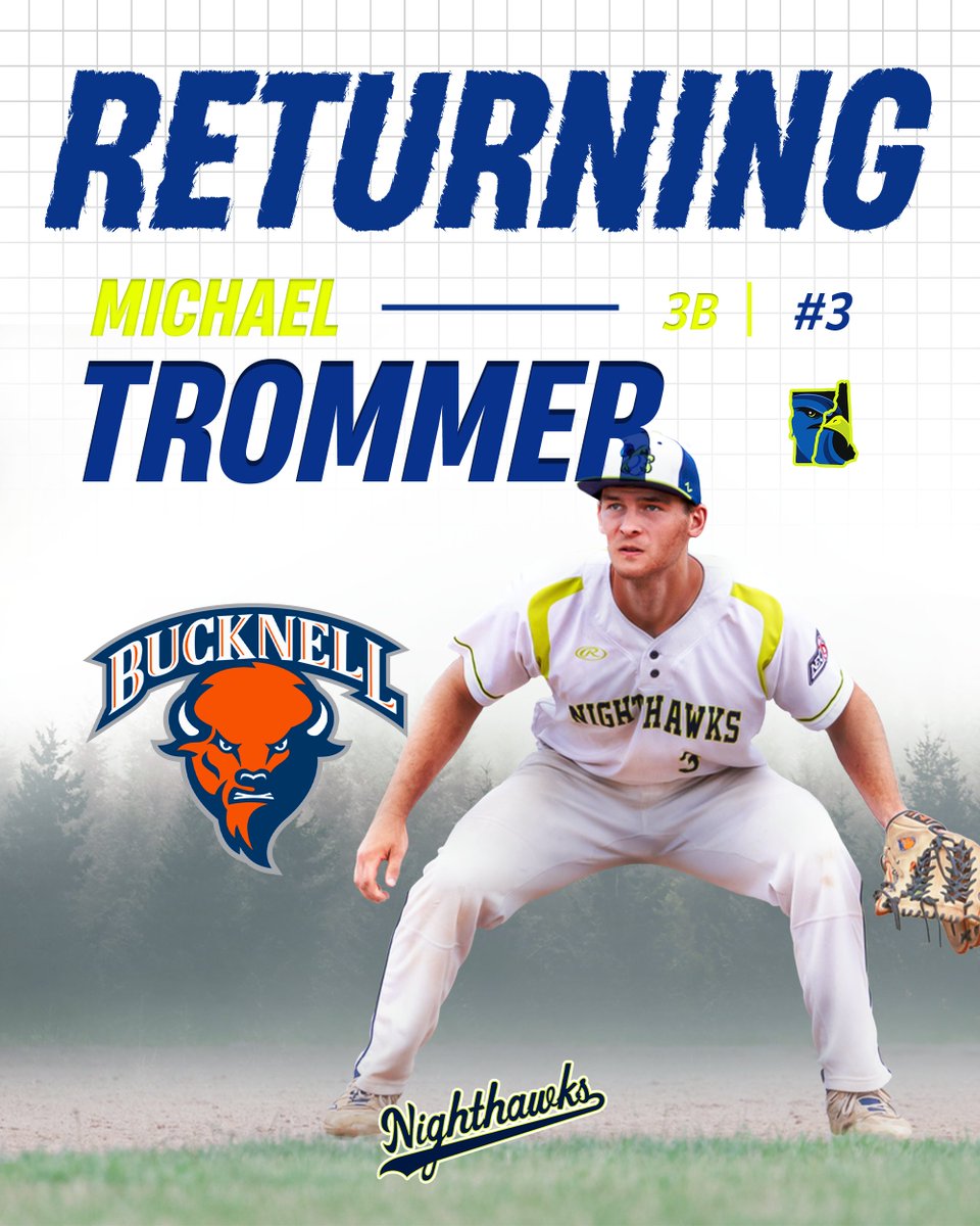 Upper Valley Nighthawks (@uvnighthawks) on Twitter photo 🚨RETURNING🚨
Infielder Michael Trommer rejoins the UV for 2025!
#TalonsUp | <a href="/TheNECBL/">The New England League</a> 🚨RETURNING🚨
Infielder Michael Trommer rejoins the UV for 2025!
#TalonsUp | <a href="/TheNECBL/">The New England League</a>