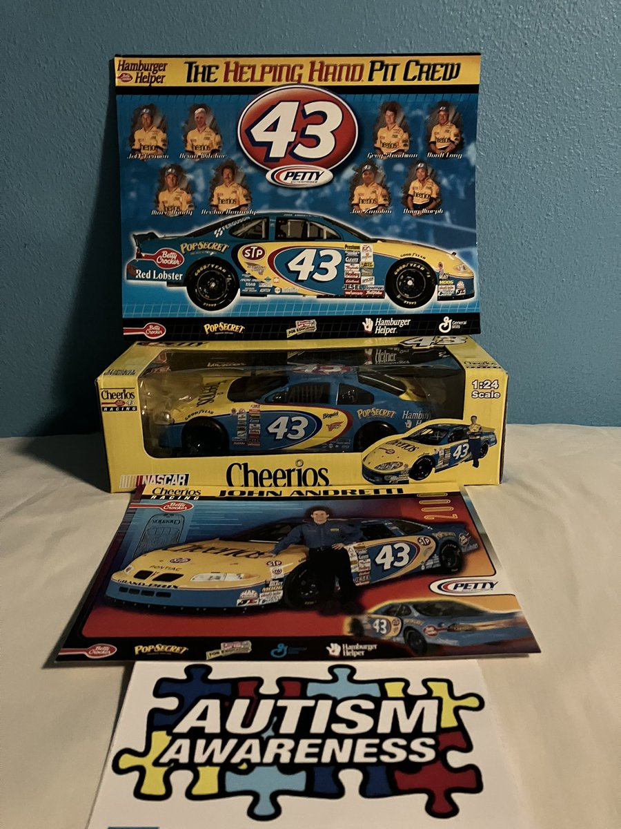 NASCARSammy's tweet image. It’s #AutismAwarenessMonth!  Let’s have another giveaway &amp;amp; spread #AutismAwareness in #NASCAR.

Winner picks a 1:24 diecast!

Choose between:
John Andretti or Ken Schrader.
Cheerios or M&amp;amp;M’s

Follow-Repost-Tags some friends 
Winner chosen April 20th.