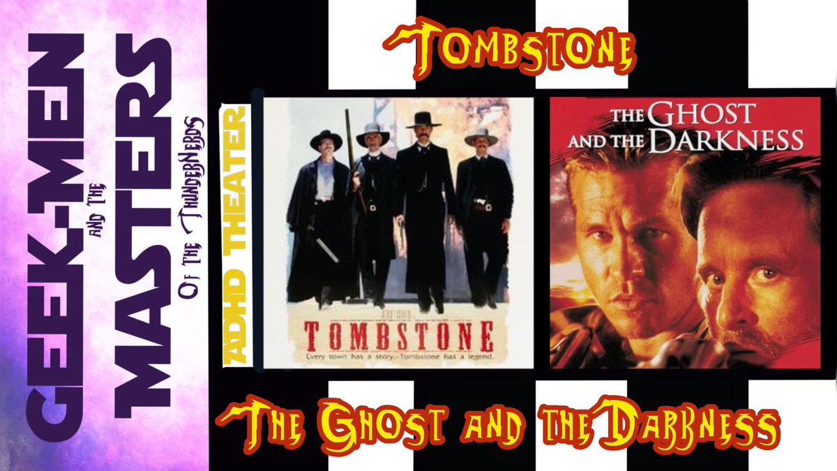 ThunderNerdsPod's tweet image. Next Friday, we’re paying tribute to Val Kilmer by watching Tombstone and The Ghost and the Darkness! Watch these movies, then join us Friday at 9pm EDT to talk/rate them! 🤘🏻

#geekmen #geekmenandtheMastersoftheThunderNerds  #thundernerdshoo #adhdtheater #whatsinthebox