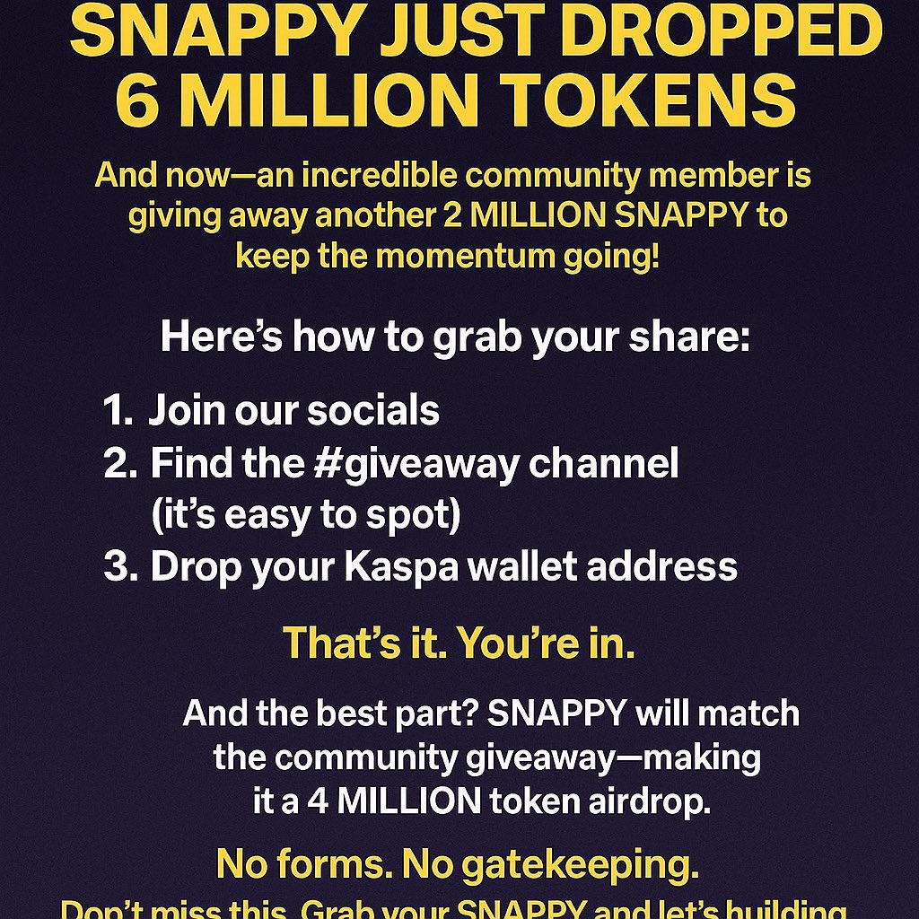 SnappyTrades.com - krc20 $snappy tweet media