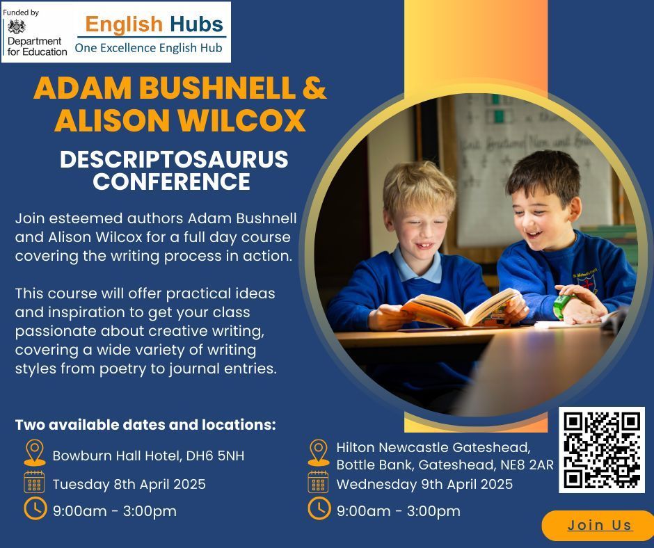 One Excellence English Hub (@oneexcellenceeh) on Twitter photo We are excited to share with you our upcoming CPD <a href="/authoradam/">Adam Bushnell</a> <a href="/OneExcellence_/">One Excellence MAT</a>
Tuesday 8th April (Bowburn Hall, Durham, DH6 5NH)
bookwhen.com/stmichaelsengl…
Wednesday 9th April (Hilton Newcastle Gateshead, NE8 2AR)
bookwhen.com/stmichaelsengl… We are excited to share with you our upcoming CPD <a href="/authoradam/">Adam Bushnell</a> <a href="/OneExcellence_/">One Excellence MAT</a>
Tuesday 8th April (Bowburn Hall, Durham, DH6 5NH)
bookwhen.com/stmichaelsengl…
Wednesday 9th April (Hilton Newcastle Gateshead, NE8 2AR)
bookwhen.com/stmichaelsengl…