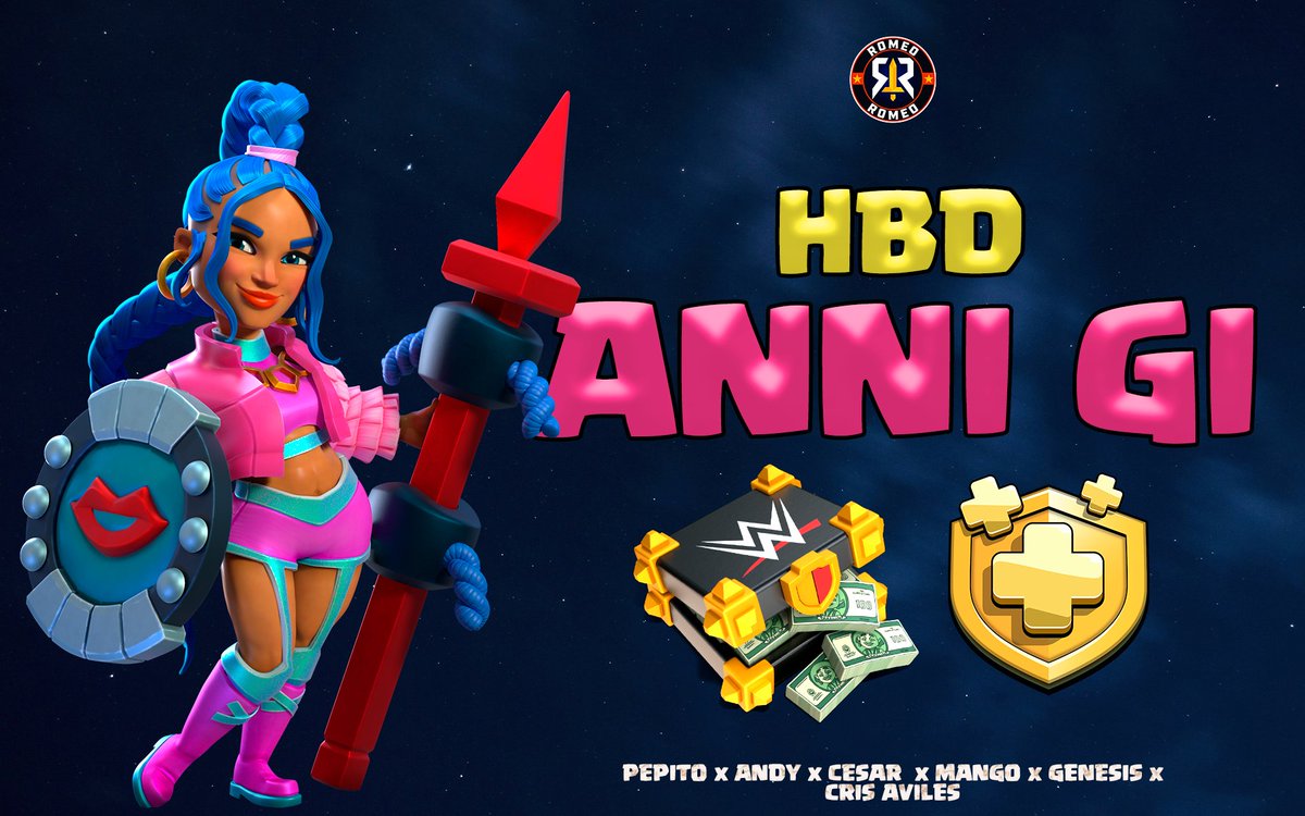 Romeo iA^ (@romeooia) on Twitter photo Hoy celebramos el cumple de <a href="/_AnniGi/">『ʚAииĭ Gi'ɞ』</a>
Haz 3 estrellas en modo dificil a los patrocinadores y llevate un pase de oro!!
A las 7pm El Salvador
Gracias a todos los patrocinadores 🫦🫦🫦 Hoy celebramos el cumple de <a href="/_AnniGi/">『ʚAииĭ Gi'ɞ』</a>
Haz 3 estrellas en modo dificil a los patrocinadores y llevate un pase de oro!!
A las 7pm El Salvador
Gracias a todos los patrocinadores 🫦🫦🫦