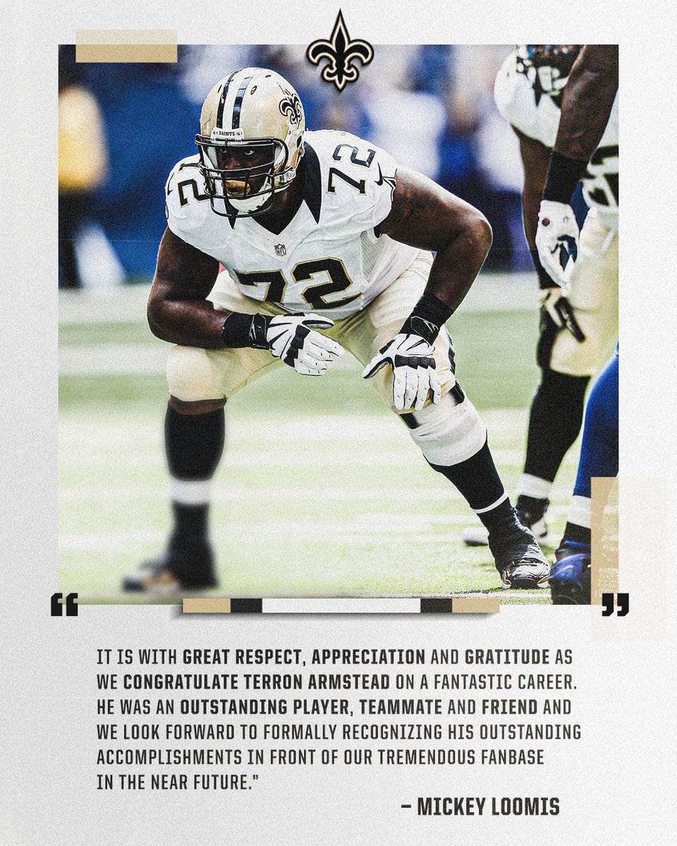 Congrats to <a href="/T_Armstead72/">T. Stead 🎤🎧</a> on his retirement after his fantastic career 👏