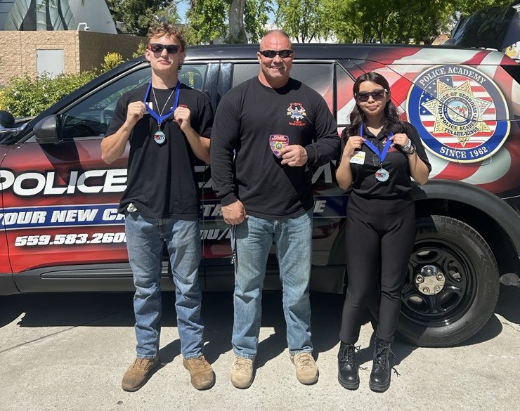 On Friday the Golden West Academy of First Responders lead by Bill Wilson and supported by local First Responder agencies competed with multiple high schools and placed 1st place in all three categories of CPR/AED skills, simulated felony stop skills and fire technology skills.