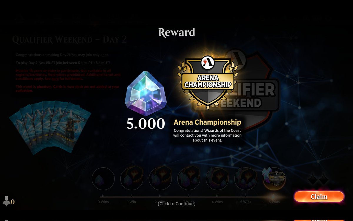 QUALIFIED FOR THE ARENA CHAMPIONSHIP 🎉

HAUGAAAAAA 🐉

Mythic rares opened: many.
Decisions made: questionable.
Results: undeniable.

#MTGA #HAUGAAA