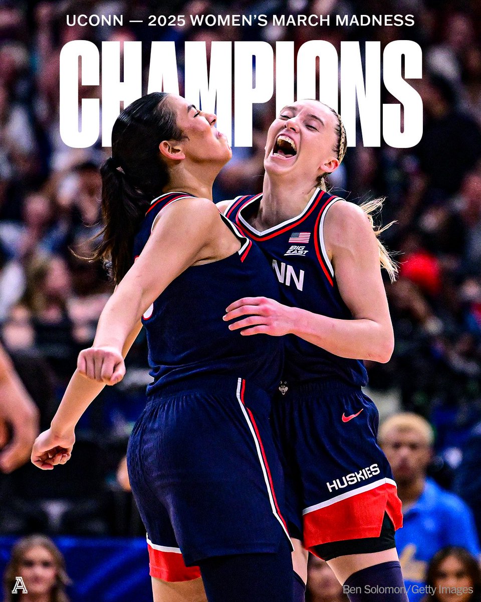 The Athletic (@theathletic) on Twitter photo UCONN IS BACK ON TOP OF WOMEN'S COLLEGE BASKETBALL 👑
<a href="/UConnWBB/">UConn Women’s Basketball</a> are 2025 national champions. UCONN IS BACK ON TOP OF WOMEN'S COLLEGE BASKETBALL 👑
<a href="/UConnWBB/">UConn Women’s Basketball</a> are 2025 national champions.