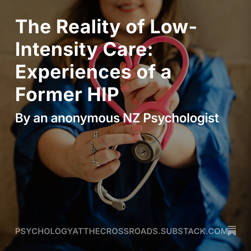 psychXroadsNZ's tweet photo. The Reality of Low-Intensity Care: Experiences of a Former HIP 
https://t.co/OLCFE5Ppic https://t.co/OlXWEWMqqB
