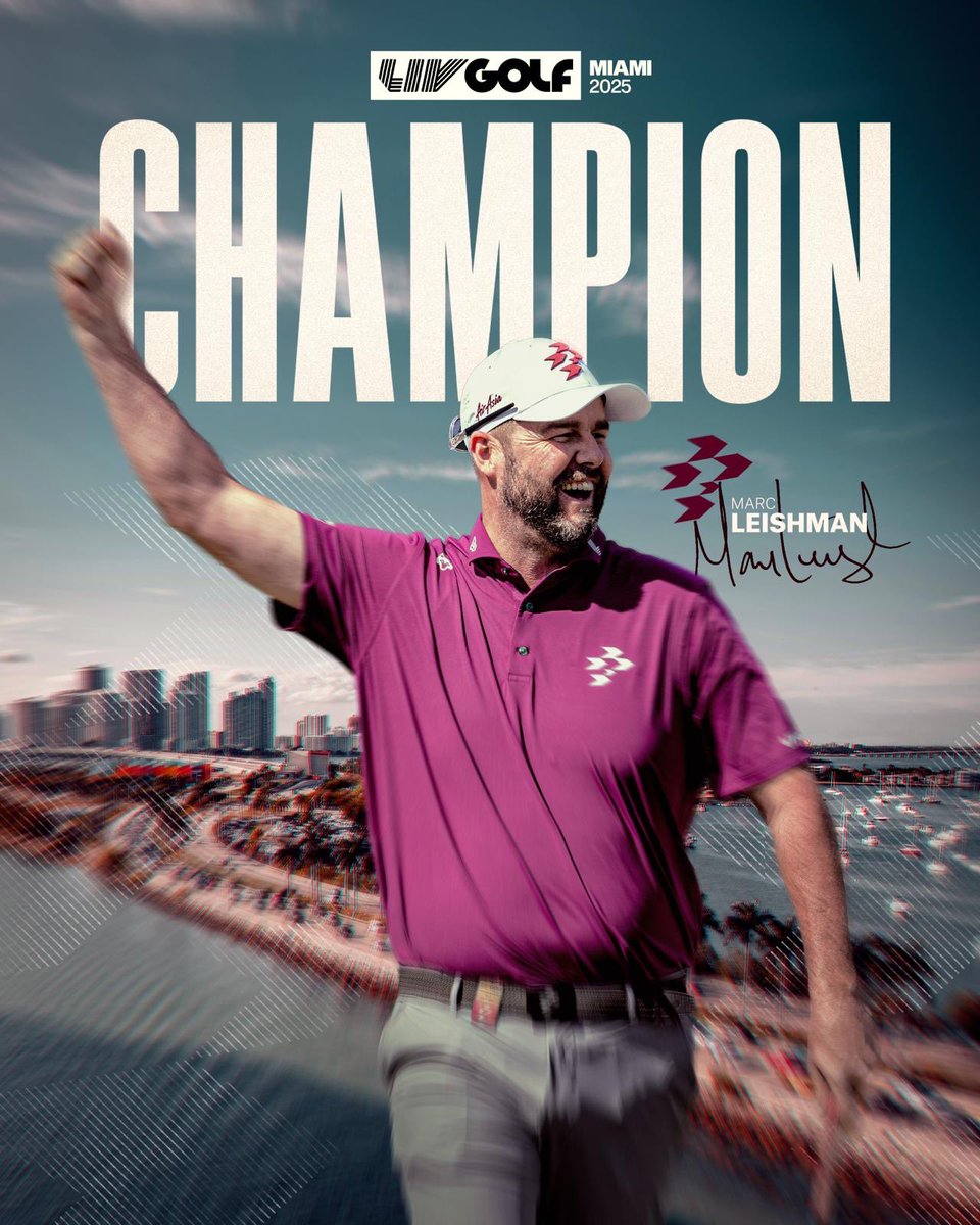 Legend! <a href="/marcleish/">Marc Leishman</a> wins for the first time on the LIV Golf League 🏆

#LivGolfMiami🌴 #RipperMode