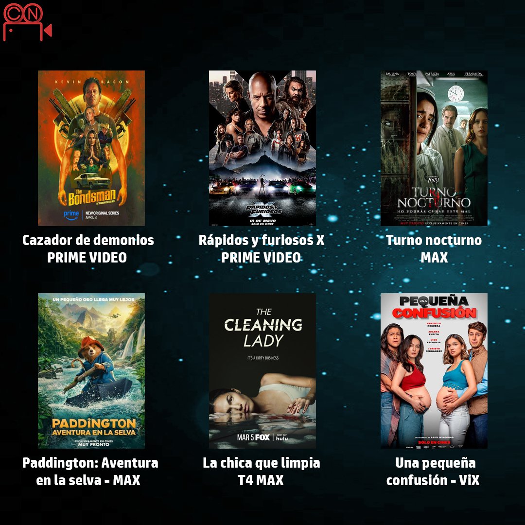 cinenumeros's tweet photo. La esperada versión cinematográfica de #Minecraft, inquietante historias paranormales, dramas médicos y terror a la mexicana llegaron a nuestras pantallas.
¿Qué estreno verás esta tarde de domingo? 🍿🔥

#MinecraftMovie #Netflix #Max https://t.co/Q1kDwVAo4b