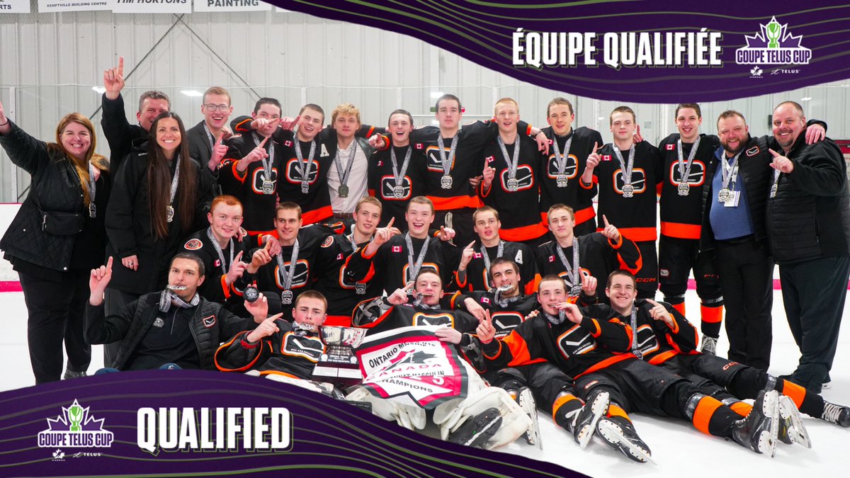 🏆 CENTRAL REGION CHAMPIONS! For the first time ever, the Elgin-Middlesex Canucks are going to the #TELUSCup!

🏆 CHAMPIONS DE LA RÉGION CENTRALE! Pour la toute première fois, les Canucks d’Elgin-Middlesex s’en vont à la #CoupeTELUS!