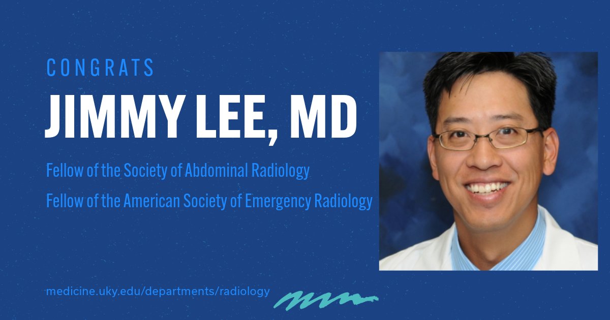 UKY Radiology (@ukyradiology) on Twitter photo Our <a href="/UKy_RAD_RES/">University of Kentucky Radiology Residency</a> PD <a href="/jlee_jimmy/">Jimmy Lee</a> was recognized as a Fellow for both the Society of Abdominal Radiology and the American Society for Emergency Medicine this year. Way to go, Jimmy! 🎉🏅 <a href="/SocietyAbdRad/">Society of Abdominal Radiology | SAR</a> <a href="/ERadSociety/">American Society of Emergency Radiology | ASER</a> Our <a href="/UKy_RAD_RES/">University of Kentucky Radiology Residency</a> PD <a href="/jlee_jimmy/">Jimmy Lee</a> was recognized as a Fellow for both the Society of Abdominal Radiology and the American Society for Emergency Medicine this year. Way to go, Jimmy! 🎉🏅 <a href="/SocietyAbdRad/">Society of Abdominal Radiology | SAR</a> <a href="/ERadSociety/">American Society of Emergency Radiology | ASER</a>