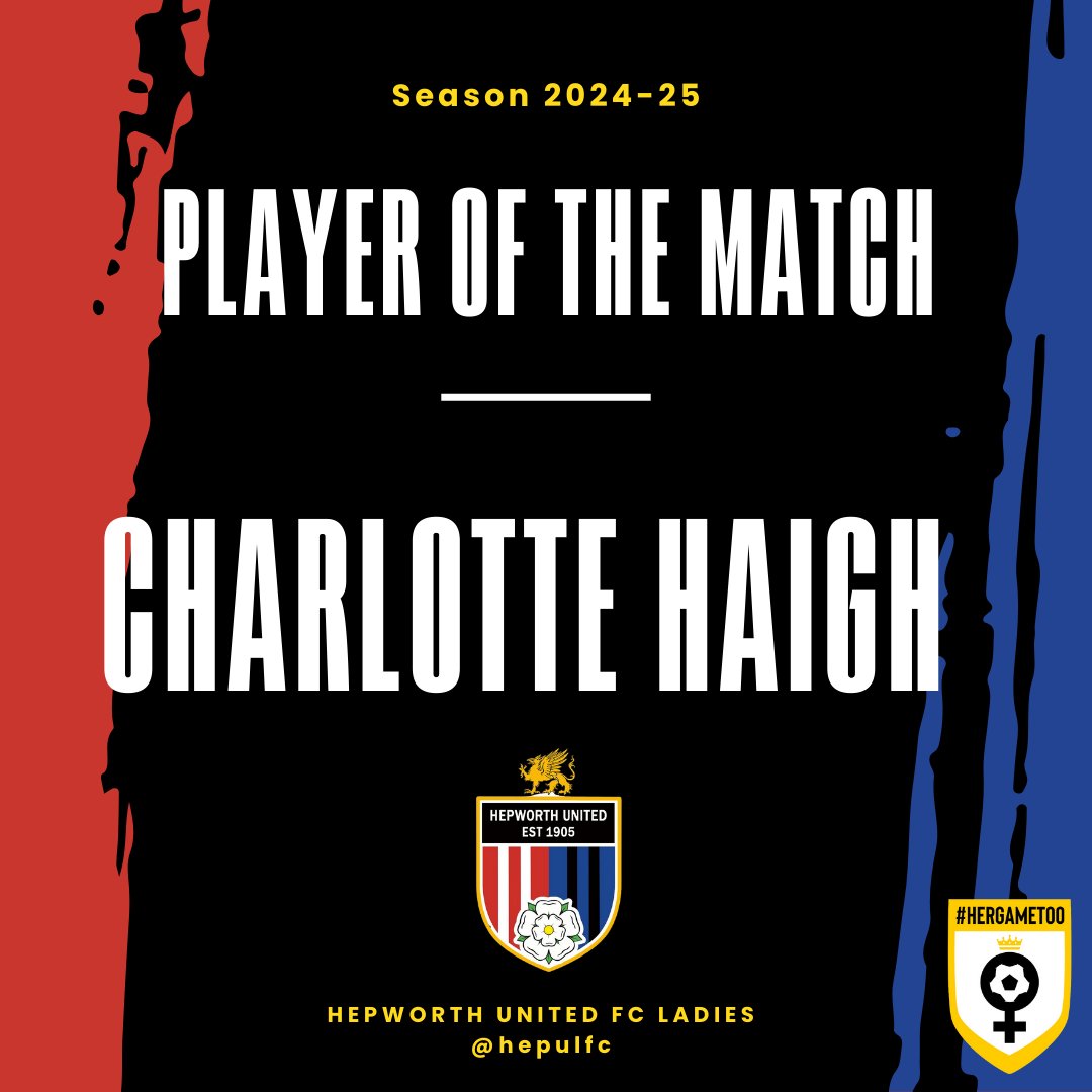 A huge well done to today's player of the match....