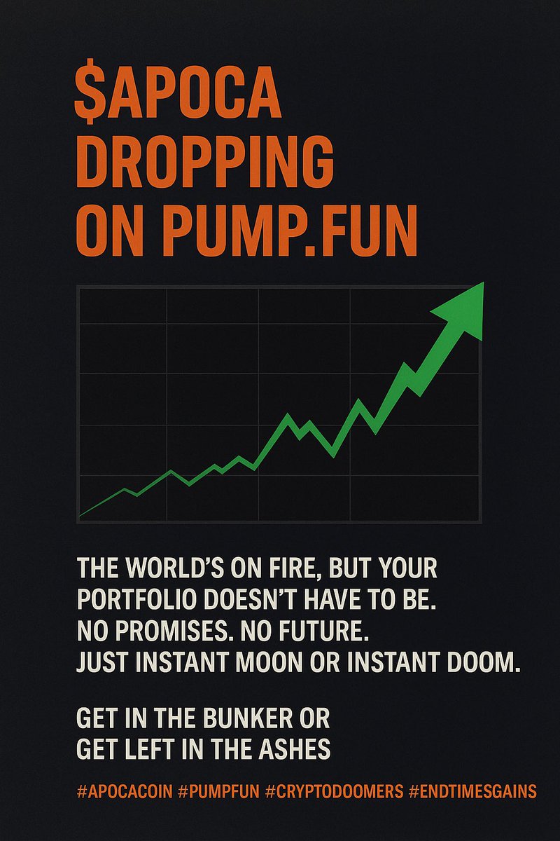 nftenthusiasts4's tweet photo. https://t.co/5dEyEgwEE1
#gains #memecoin #coin #itsover #crash #Apoca #pumpfun https://t.co/HEWi5gYVui