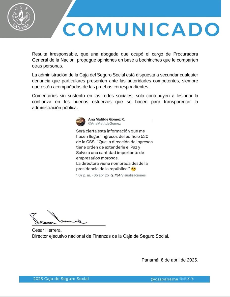 #ComunicadosCSS