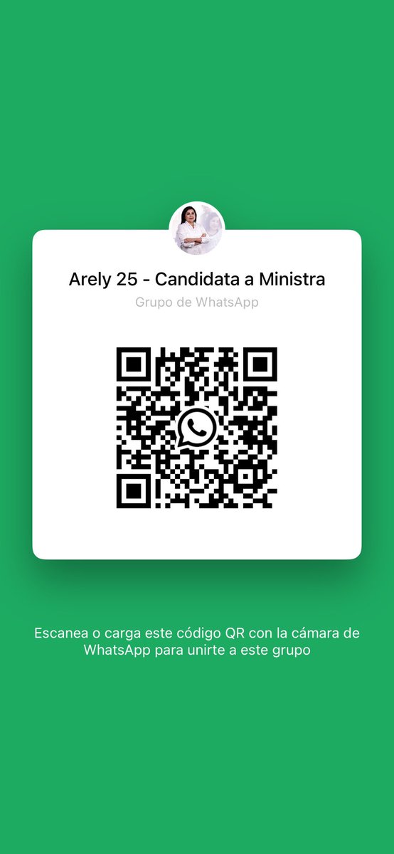 Los y las invito a unirse a nuestro canal de difusión, donde compartiré los eventos, actividades y posicionamientos más importantes.

La justicia es una necesidad diaria; por eso, para mí es muy importante que seamos cercanos y cercanas en este proceso electoral. 

¡La #justicia