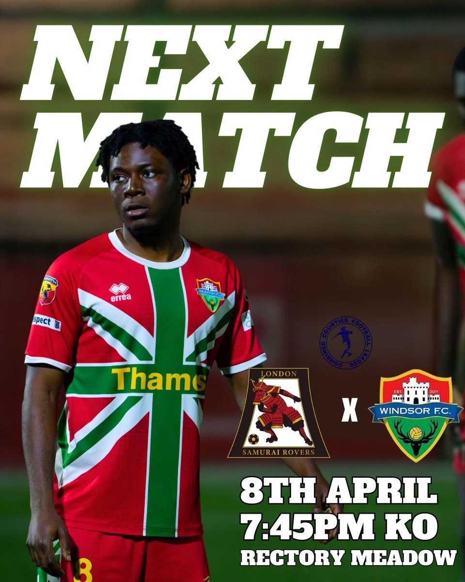Windsor FC (@windsorfc) on Twitter photo ๐ In our penultimate game of the season, we travel to <a href="/Samurairovers/">London Samurai Rovers</a> on Tuesday night.
๐ฅ๐ฉ ๐ In our penultimate game of the season, we travel to <a href="/Samurairovers/">London Samurai Rovers</a> on Tuesday night.
๐ฅ๐ฉ