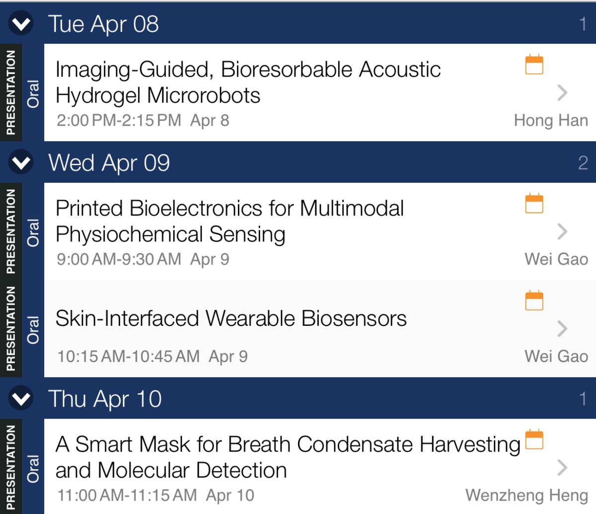 Wei Gao (@weigaolab) on Twitter photo Giving two invited talks at MRS #S25MRS <a href="/Materials_MRS/">Materials Research Society (MRS)</a> on our latest works in wearable sensors and additive bioelectronic manufacturing. Our team members <a href="/Heng_Wenzheng/">Wenzheng Heng</a> <a href="/Honghan_Caltech/">Hong Han 韩弘</a> will also present their exciting work on smart mask and microrobots! Welcome to join us!! Giving two invited talks at MRS #S25MRS <a href="/Materials_MRS/">Materials Research Society (MRS)</a> on our latest works in wearable sensors and additive bioelectronic manufacturing. Our team members <a href="/Heng_Wenzheng/">Wenzheng Heng</a> <a href="/Honghan_Caltech/">Hong Han 韩弘</a> will also present their exciting work on smart mask and microrobots! Welcome to join us!!