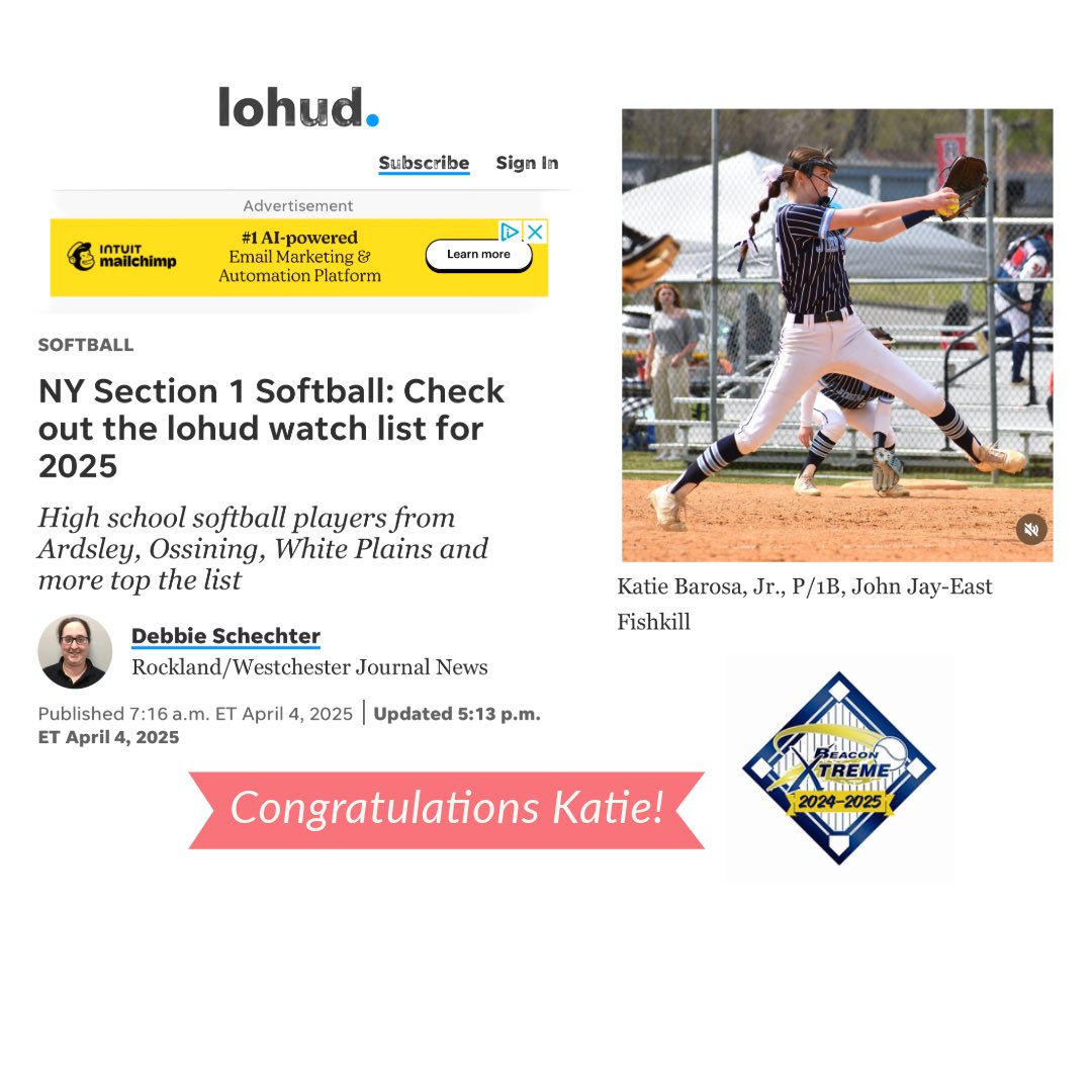 Beacon Xtreme '08 (@beaconxtreme08) on Twitter photo Congratulations to <a href="/KatieBarosa/">Katie Barosa 2026</a> on being named on to Lo HUD's Section 1 Softball Watch List! Congratulations to <a href="/KatieBarosa/">Katie Barosa 2026</a> on being named on to Lo HUD's Section 1 Softball Watch List!