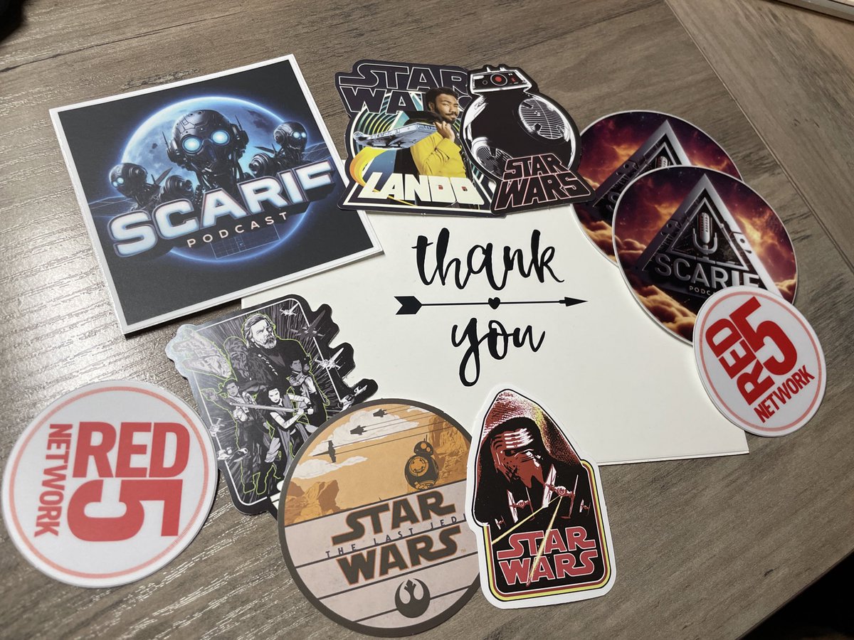 ScarifPodcast's tweet photo. A few Scarif #StickerSwag paks going out this week. https://t.co/M4sazRdYys