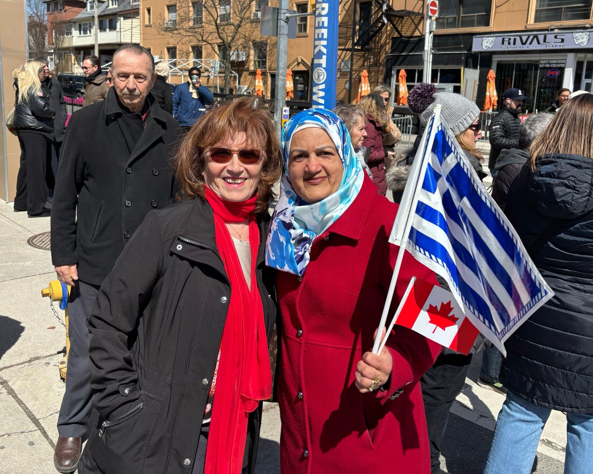 SalmaZahid15's tweet photo. Great to see many colleagues and friends, including President of the Greek Community of Toronto Betty Skoutakis, Toronto councillor @NickMantasTO , and Toronto-Danforth Liberal candidate @juliedabrusin  . Χρόνια Πολλά! https://t.co/faiRFurrFa