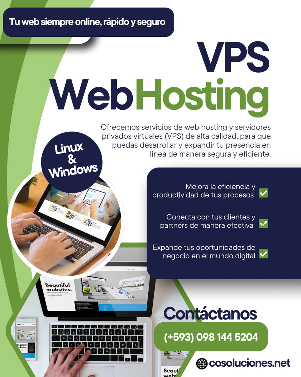 SoporteEC's tweet image. Planes de web hosting y VPS a tu medida, sin complicaciones. Tu sitio, nuestra misión: hosting potente y estable. Contáctanos al (+593) 0981445204
#webhosting #vpswindows #vpslinux