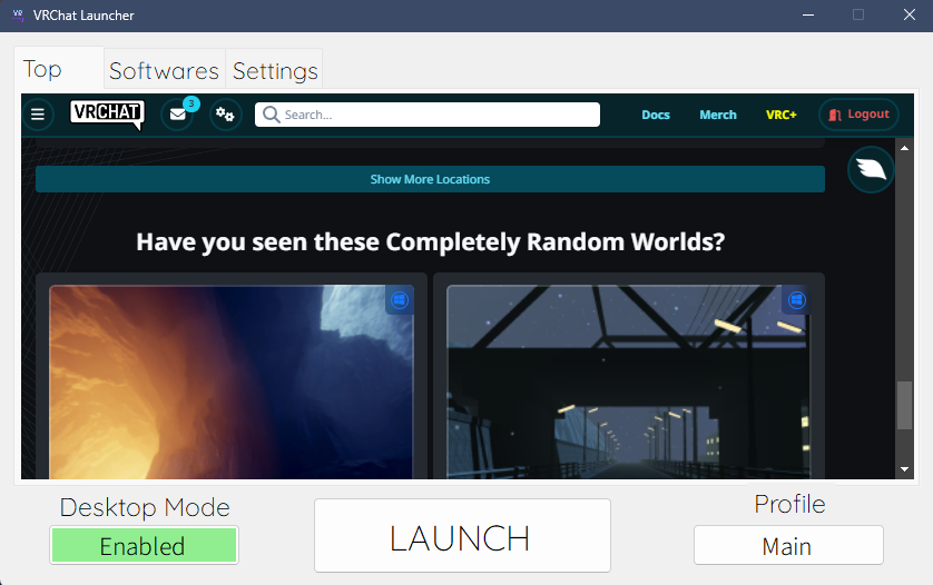 VRChat Launcher v1.0.0リリースしました！ - VRChatアカウントを簡単に変更 (同時起動可) - デスクトップ、VR ...
