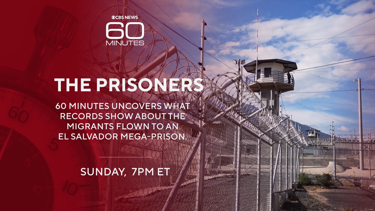 Camilo Montoya-Galvez (@camiloreports) on Twitter photo The Trump administration says all the 238 Venezuelan men it sent to a notorious Salvadoran prison are gang members and terrorists.
But our investigation found no criminal record for most of those deported and imprisoned.
Don’t miss our <a href="/60Minutes/">60 Minutes</a> story tonight at 7 PM EST. The Trump administration says all the 238 Venezuelan men it sent to a notorious Salvadoran prison are gang members and terrorists.
But our investigation found no criminal record for most of those deported and imprisoned.
Don’t miss our <a href="/60Minutes/">60 Minutes</a> story tonight at 7 PM EST.