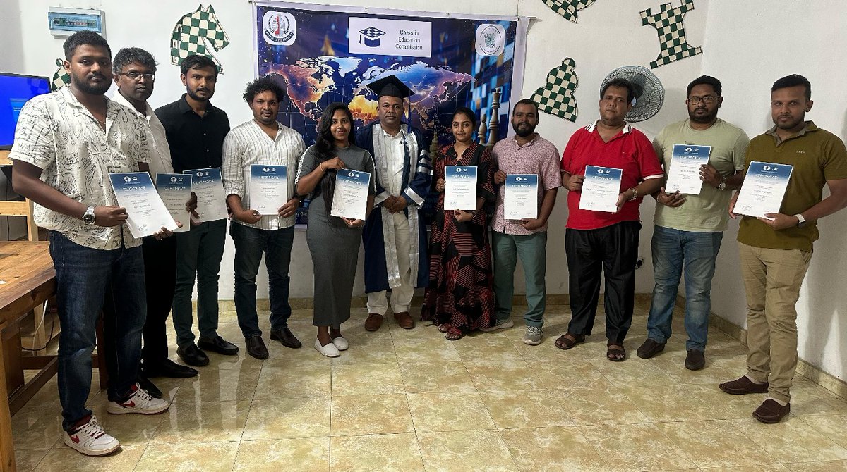 The FIDE Education Commission is proud to celebrate a remarkable breakthrough in Sri Lanka’s chess development: the certification of the first  Chess Teacher Training batch in the country! On March 31 the first group of 24 passionate teachers successfully completed their training