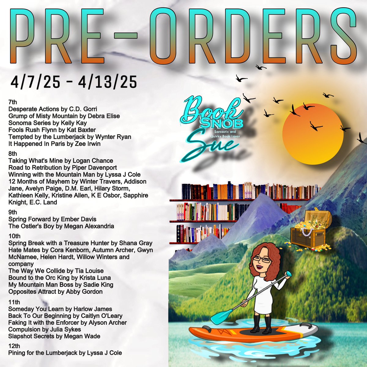 Book Snob Sue (@booksnobsue) on Twitter photo ๐ PRE-ORDERS ๐ #ad
<a href="/cgor22/">CD Gorri, Steamy Romance Author (PNR, Dark, Humor)</a>
<a href="/zeeirwinromance/">Zee Irwin</a>
<a href="/LoganChance85/">Logan Chance</a>
<a href="/lyssacolebooks/">Lyssa Cole</a>
<a href="/wintertravers/">Winter Travers</a>
<a href="/KAllenAuthor/">Kristine Allen</a>
<a href="/ShanaGray_/">Shana Gray - Author ๐จ๐ฆ</a>
<a href="/CoraKenborn/">Cora Kenborn</a>
<a href="/archer_author/">Autumn Archer Author</a>
<a href="/GwynMcnamee/">Gwyn McNamee</a>
<a href="/HelenHardt/">Helen Hardt</a>
<a href="/willowwintersbb/">Willow Winters</a>
<a href="/AuthorTLouise/">Author Tia Louise</a>
<a href="/AuthorSadieKing/">Sadie King</a>
<a href="/JuliaSykes193/">Julia Sykes</a>
LINKS
facebook.com/share/p/1NPqKuโฆ ๐ PRE-ORDERS ๐ #ad
<a href="/cgor22/">CD Gorri, Steamy Romance Author (PNR, Dark, Humor)</a>
<a href="/zeeirwinromance/">Zee Irwin</a>
<a href="/LoganChance85/">Logan Chance</a>
<a href="/lyssacolebooks/">Lyssa Cole</a>
<a href="/wintertravers/">Winter Travers</a>
<a href="/KAllenAuthor/">Kristine Allen</a>
<a href="/ShanaGray_/">Shana Gray - Author ๐จ๐ฆ</a>
<a href="/CoraKenborn/">Cora Kenborn</a>
<a href="/archer_author/">Autumn Archer Author</a>
<a href="/GwynMcnamee/">Gwyn McNamee</a>
<a href="/HelenHardt/">Helen Hardt</a>
<a href="/willowwintersbb/">Willow Winters</a>
<a href="/AuthorTLouise/">Author Tia Louise</a>
<a href="/AuthorSadieKing/">Sadie King</a>
<a href="/JuliaSykes193/">Julia Sykes</a>
LINKS
facebook.com/share/p/1NPqKuโฆ