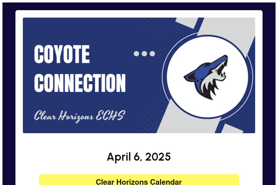 Coyote Connection 04/06/25 psqr.io/krCbdvzwlE via <a href="/ParentSquare/">ParentSquare</a>