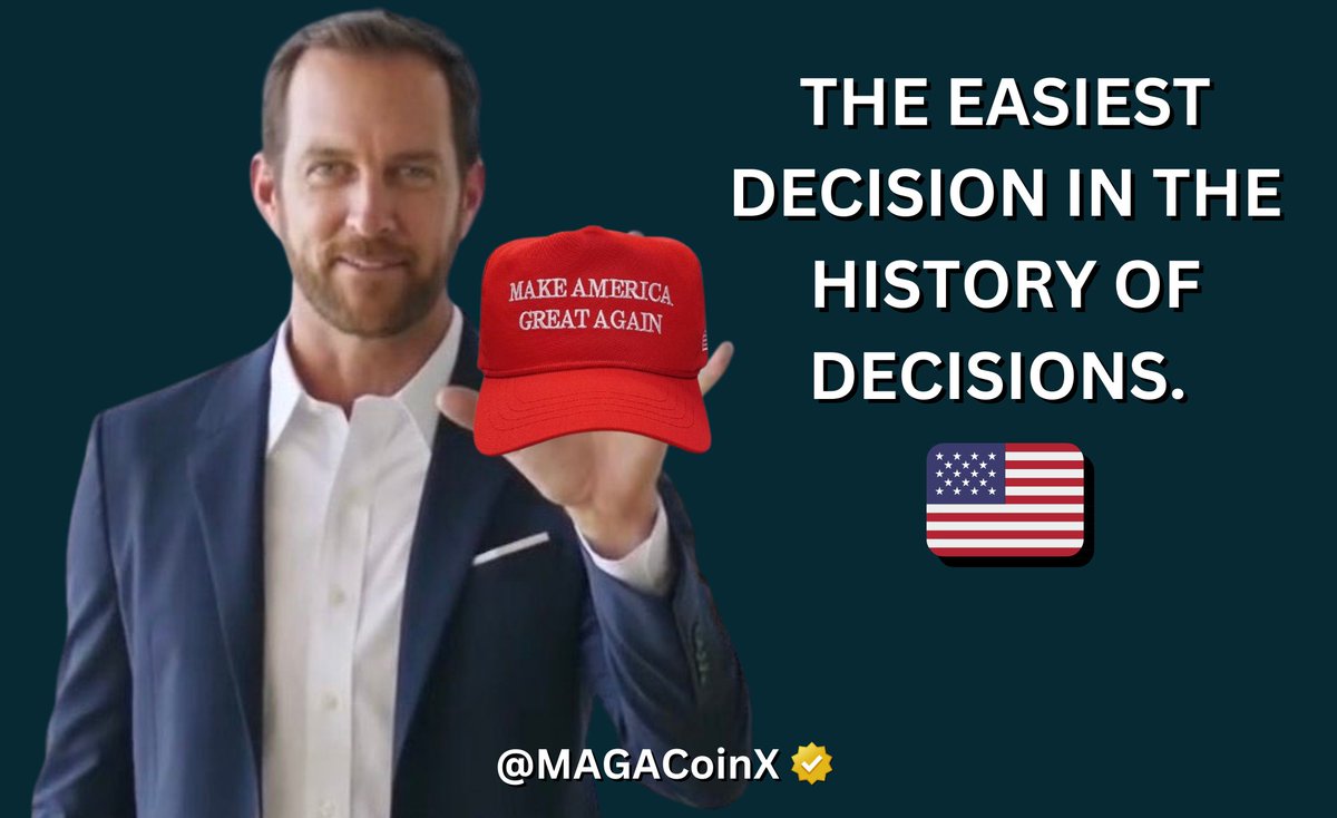 If you’re looking for a crypto play, it doesn’t get any easier than $MAGA. 

✅ Gold checkmark official account
✅ 34+ exchange listings
✅ Renounced contract
✅ Grass roots community driven
✅ Longevity proven
✅ Made in the USA
✅ Thousands of holders
✅ Worldwide recognizable