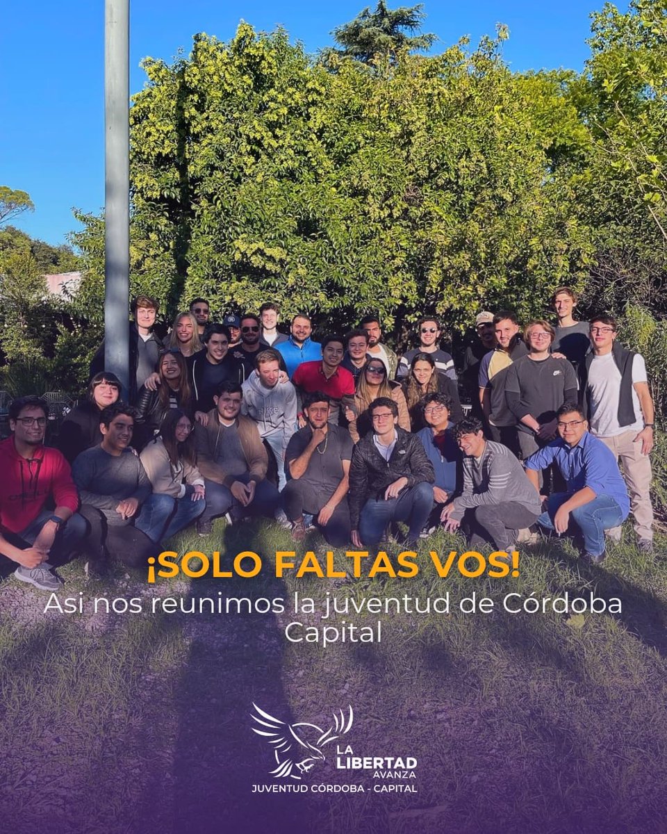 🤝 | NOS VOLVIMOS A REUNIR 

Nos reunimos una vez mas la juventud de Córdoba capital en general, para organizar nuestro trabajo y sentar la base del trabajo que se acerca para las elecciones de este año 💪

SUMATE: lalibertadavanza.com.ar/sumate
