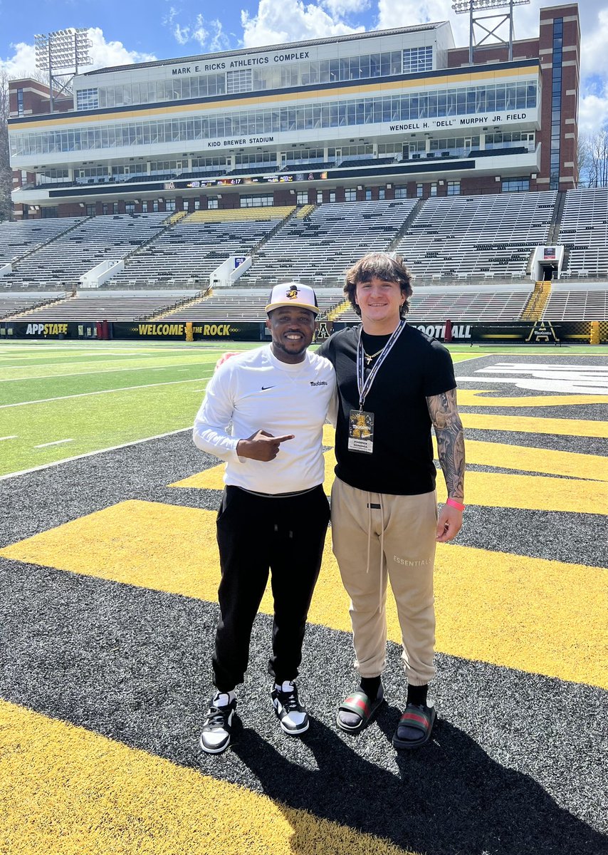 Had a great time <a href="/AppState_FB/">App State Football</a> ‼️Thank you <a href="/Dowell_Loggains/">Dowell Loggains</a> <a href="/CoachALarkins/">Aashon Larkins</a> <a href="/Coach_Martinez8/">Andrew Martinez</a> ❗️

<a href="/JackDan84645743/">Jack Daniels</a> <a href="/EricKresser/">Eric Kresser</a> <a href="/CNHS_Athletics/">Cardinal Newman HS Athletics</a> <a href="/CoachPart/">Ryan Partridge</a> <a href="/MarkLeone02/">Mark Leone</a> <a href="/Andrew_Ivins/">Andrew Ivins</a> <a href="/ChadSimmons_/">ChadSimmons</a> <a href="/adamgorney/">Adam Gorney</a> <a href="/EraPrep/">New Era Prep</a> <a href="/Reach_NIL/">Reach NIL</a> <a href="/ESPNTop63/">ESPN Top 63</a> @CP_Photo2004 <a href="/JonSantucci/">Jon Santucci</a> <a href="/HurriSHane/">East Coast Exposure ™️</a>