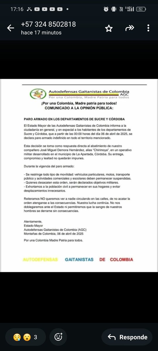 Señores <a href="/infopresidencia/">Presidencia Colombia 🇨🇴</a> <a href="/mindefensa/">Mindefensa</a> <a href="/PoliciaColombia/">Policía de Colombia</a> <a href="/COL_EJERCITO/">Ejército Nacional de Colombia</a> <a href="/ArmadaColombia/">Armada de Colombia</a> <a href="/GobSucre/">Gobernación de Sucre</a> <a href="/GobCordoba_/">Gobernación de Córdoba</a> <a href="/alcaldiasljo/">Alcaldía Sincelejo</a>  que hacemos ? Nos encerramos ?