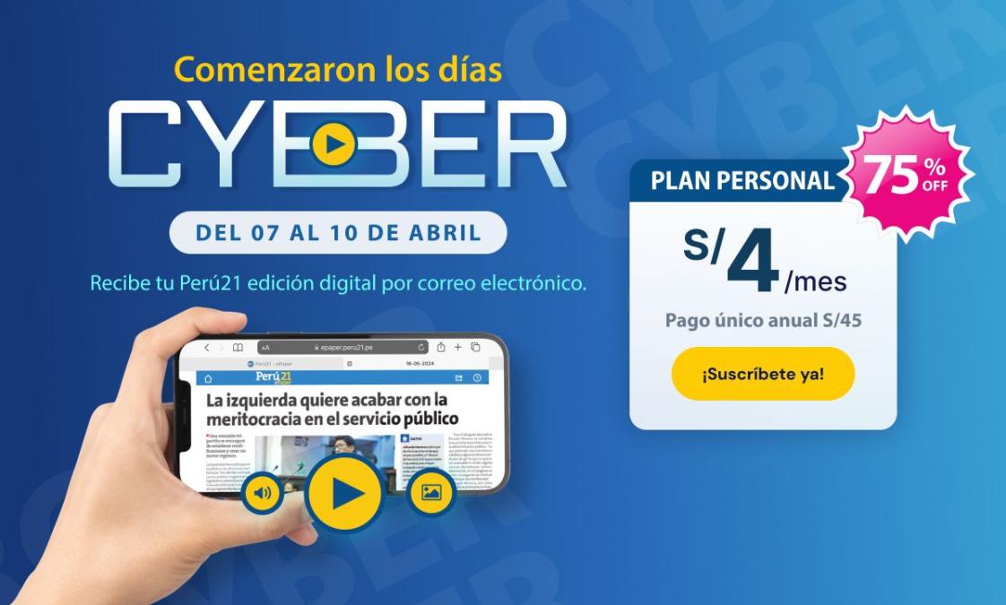 ConectaPeru_'s tweet photo. ¡APROVECHA LOS CYBER DAYS! Recibe la versión digital de tu diario Perú21 por solo S/45 al año https://t.co/y6yvexTFmg https://t.co/ZksmWDCjzS