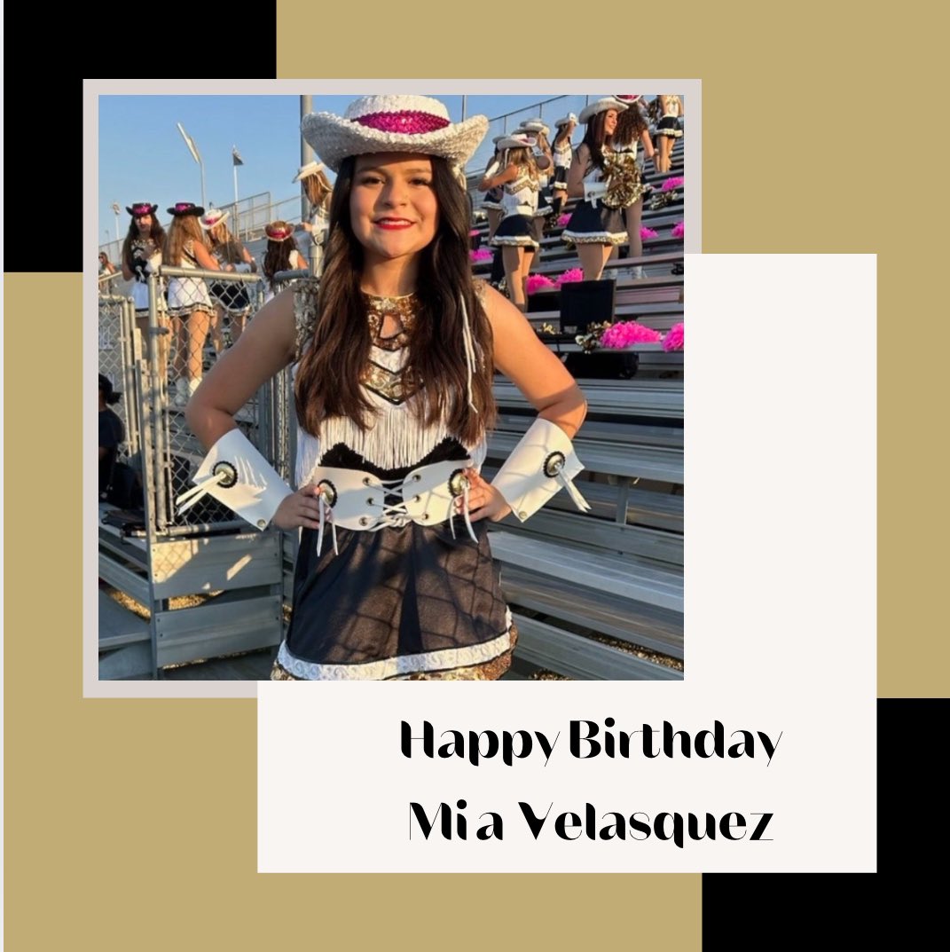 Happy Birthday to our Rookie Flair, Mia Velasquez ! We're so happy to have you on the team have an amazing birthday! 💛✨🖤