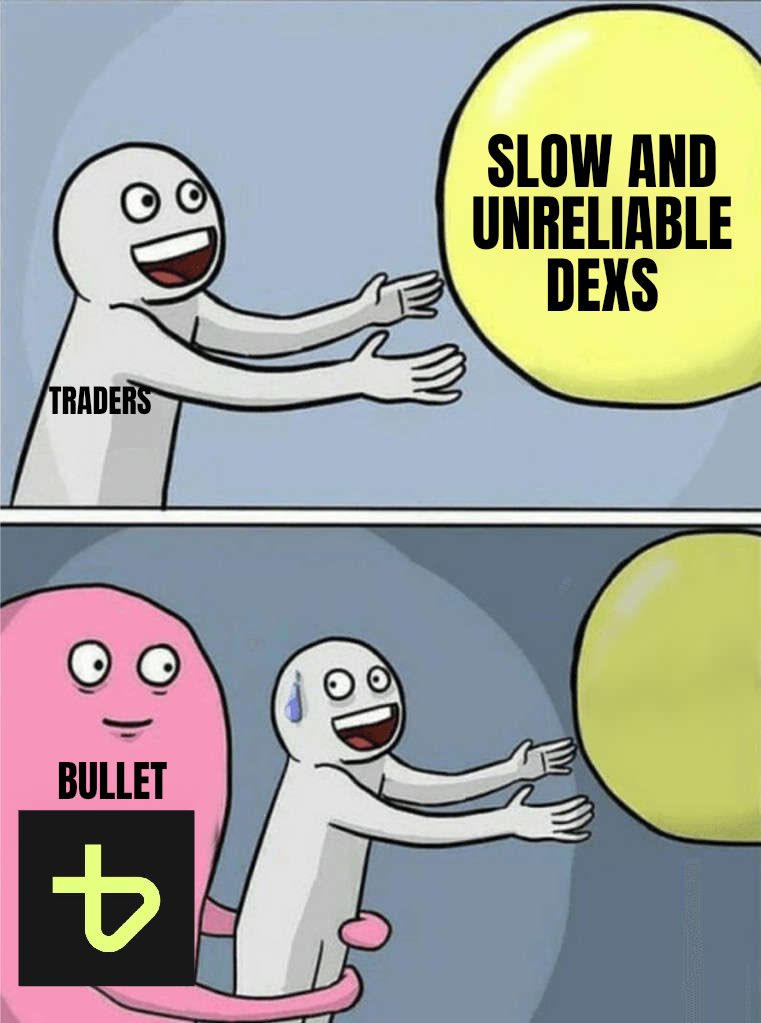 Web3EnPeeCee's tweet image. Let go of the past and embrace Bullet’s advanced trading solutions. #Bullet #AdvancedTrading #Solana @bulletxyz_