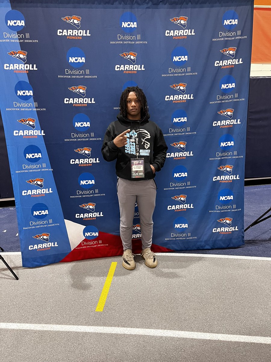 Larry Watson (@larrydwatsonn) on Twitter photo Had an awesome Junior Day visit <a href="/piofootball/">Carroll U Football</a> thank you for the invite <a href="/OLCoach_Ack/">Coach Ken Ackerman</a> <a href="/CoachHolleyCU/">Garren Holley</a> <a href="/CoachBuddah/">Mike Budziszewski</a> <a href="/CoachQuedenfeld/">Coach Quedenfeld</a> <a href="/Hawks4Football/">Hillcrest Hawks Football 🏈</a> <a href="/EDGYTIM/">Timothy “EDGYTIM” OHalloran</a> Had an awesome Junior Day visit <a href="/piofootball/">Carroll U Football</a> thank you for the invite <a href="/OLCoach_Ack/">Coach Ken Ackerman</a> <a href="/CoachHolleyCU/">Garren Holley</a> <a href="/CoachBuddah/">Mike Budziszewski</a> <a href="/CoachQuedenfeld/">Coach Quedenfeld</a> <a href="/Hawks4Football/">Hillcrest Hawks Football 🏈</a> <a href="/EDGYTIM/">Timothy “EDGYTIM” OHalloran</a>