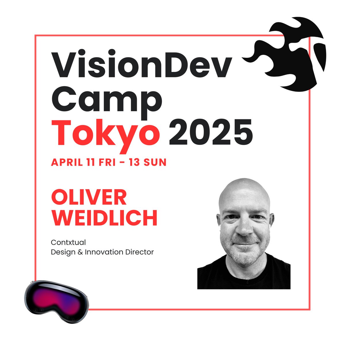 VisionDevCamp Tokyo (@devcamptokyo) on Twitter photo 🔥Introducing Speaker
<a href="/oliverw/">Oliver Weidlich</a>
He has over 25 years of experience in UX, and has been involved in research and design of AR and spatial computing. He is an industry mentor for the Apple Foundation Program, teaching how to design visionOS.
➡️Details: vdctokyo.org/en 🔥Introducing Speaker
<a href="/oliverw/">Oliver Weidlich</a>
He has over 25 years of experience in UX, and has been involved in research and design of AR and spatial computing. He is an industry mentor for the Apple Foundation Program, teaching how to design visionOS.
➡️Details: vdctokyo.org/en