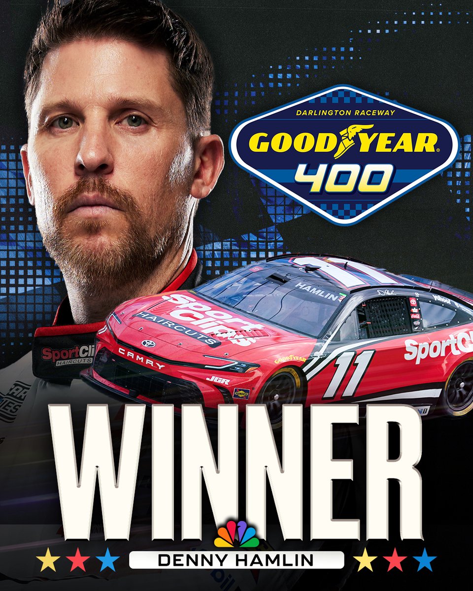 REPOST to congratulate Denny Hamlin!

He steals the win at Darlington. 🏁