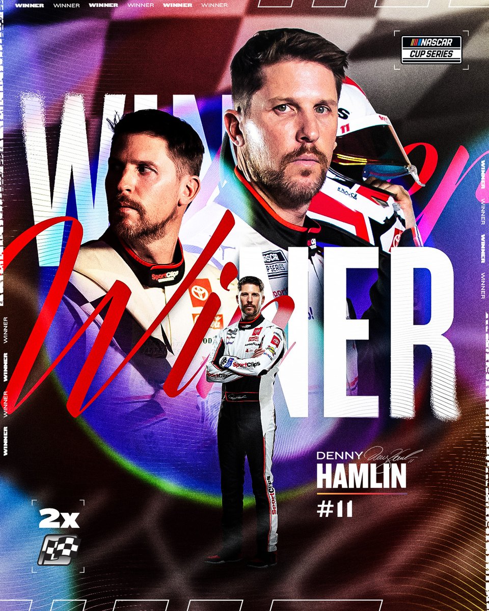 Back-to-back Ws for DH!

<a href="/dennyhamlin/">Denny Hamlin</a> wins at <a href="/TooToughToTame/">Darlington Raceway</a>!