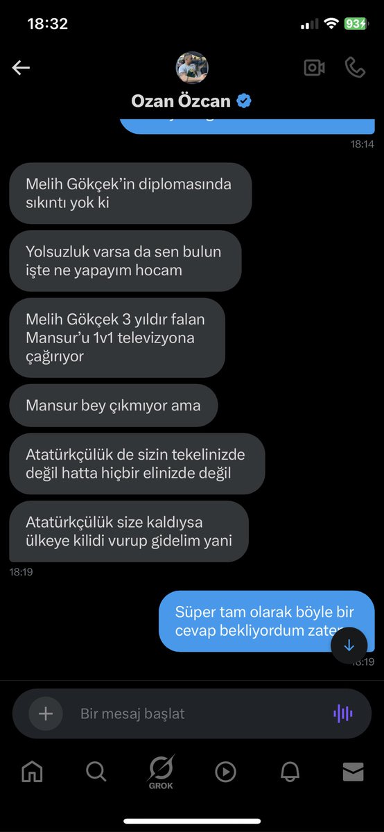 Merak ettim mesaj attım gerçekten adalet mi istiyor gerçekten Atatürkün ilkeleri peşinde mi koşuyor diye altından çıkan bu şaşırtmadı yine <a href="/sadevatandasyt/">Mehmet Koyuncu</a>