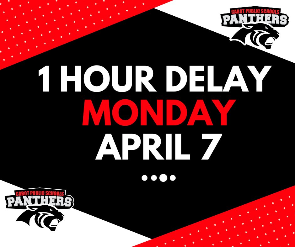 CPS: Important Update: 1-Hour Delay for Monday, April 7th - Please check your email for detailed information regarding school operations tomorrow.