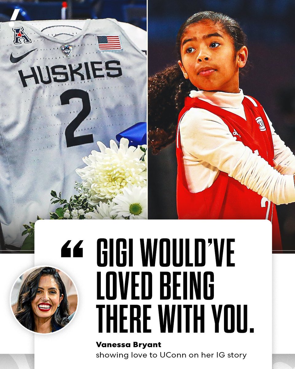 “When you think you can't, UCONN" - Gigi Bryant

Vanessa Bryant shared a message on IG after UConn's national championship win 💙