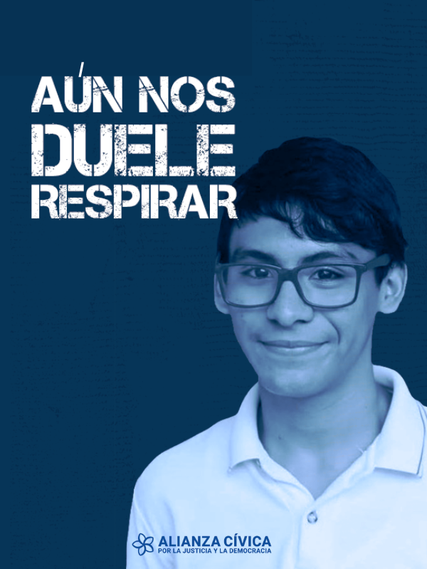 ¡En abril lo mataron!
Y desde ese 20 de abril aún nos duela respirar.
Álvaro Conrado Dávila, estudiante; Managua.¡Presente! 🇳🇮
¡Prohibido olvidar!
#Nicaragua #ProhibidoOlvidarAbril2018