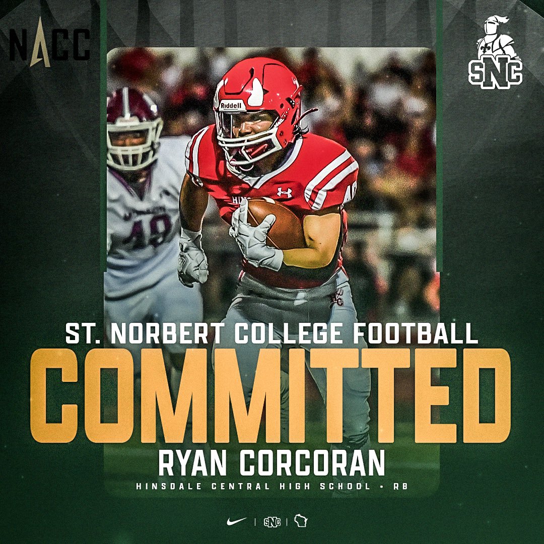 I am proud to announce my commitment to  Saint Norbert College to pursue my academic and athletic career! Thank you to all who have been supporting me throughout my journey <a href="/HCRedDevilFB/">Hinsdale Central Red Devil Football</a> <a href="/sncathletics/">St. Norbert College Athletics</a> <a href="/donmaslinski/">don maslinski</a> <a href="/RedDevilsAD/">HCHS Athletic Department</a>