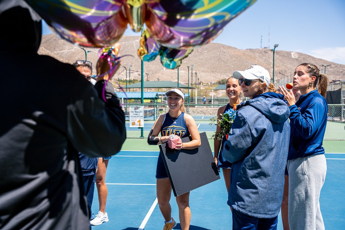 UTEPWTennis's tweet photo. We want to take the time to thank and celebrate our senior Carlotta Mencaglia and all her hard work!
Sei grandissima! ⛏️

#PicksUp https://t.co/KLU7DulZHO